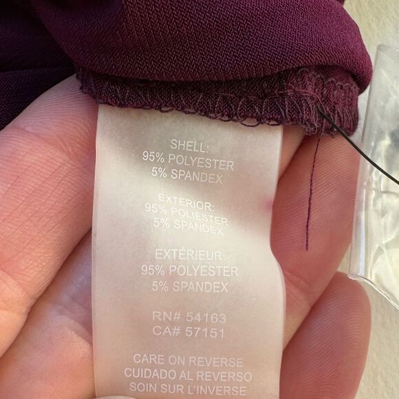 Karl Lagerfeld Magenta Contrast Trim Pintuck Blouse Size Medium NWT - Picture 8 of 9